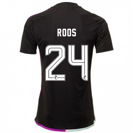 Kandiny Hombre Camiseta Kelle Roos #24 Negro 2ª Equipación 2023/24 La Camisa Chile
