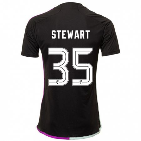 Kandiny Hombre Camiseta Alfie Stewart #35 Negro 2ª Equipación 2023/24 La Camisa Chile