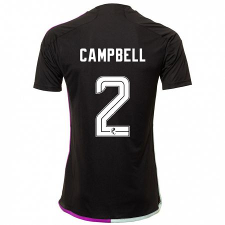 Kandiny Hombre Camiseta Loren Campbell #2 Negro 2ª Equipación 2023/24 La Camisa Chile