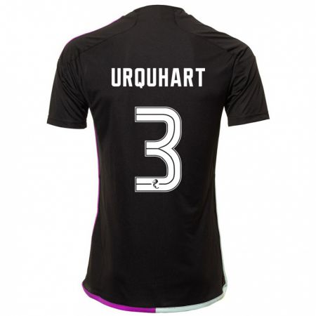 Kandiny Hombre Camiseta Millie Urquhart #3 Negro 2ª Equipación 2023/24 La Camisa Chile