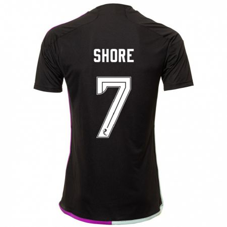 Kandiny Hombre Camiseta Eilidh Shore #7 Negro 2ª Equipación 2023/24 La Camisa Chile