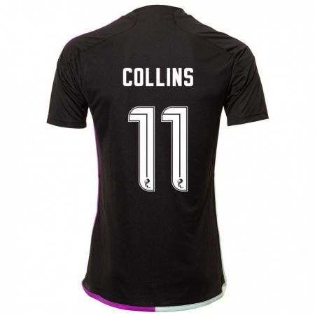 Kandiny Hombre Camiseta Bailley Collins #11 Negro 2ª Equipación 2023/24 La Camisa Chile