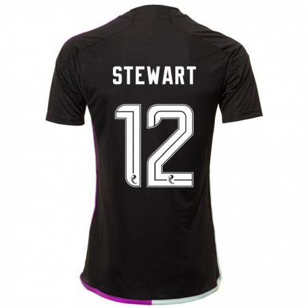 Kandiny Hombre Camiseta Hannah Stewart #12 Negro 2ª Equipación 2023/24 La Camisa Chile
