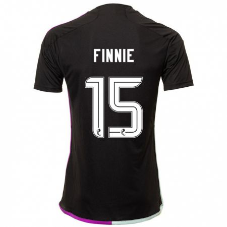 Kandiny Hombre Camiseta Maddison Finnie #15 Negro 2ª Equipación 2023/24 La Camisa Chile