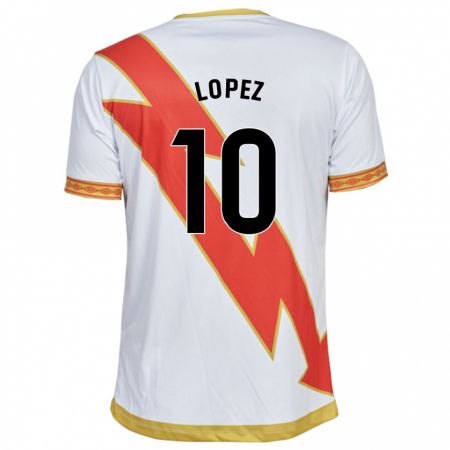 Kandiny Mujer Camiseta Asier López #10 Blanco 1ª Equipación 2023/24 La Camisa Chile