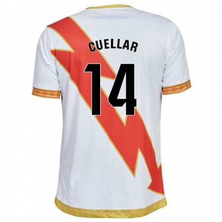 Kandiny Mujer Camiseta Alberto Cuéllar #14 Blanco 1ª Equipación 2023/24 La Camisa Chile