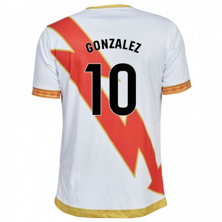 Kandiny Mujer Camiseta Alba Gonzalez Perez #10 Blanco 1ª Equipación 2023/24 La Camisa Chile