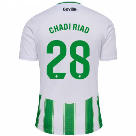 Kandiny Mujer Camiseta Chadi Riad #28 Blanco 1ª Equipación 2023/24 La Camisa Chile