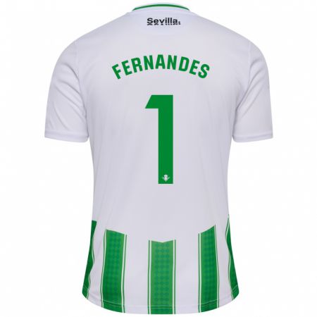 Kandiny Mujer Camiseta Guilherme Fernandes #1 Blanco 1ª Equipación 2023/24 La Camisa Chile