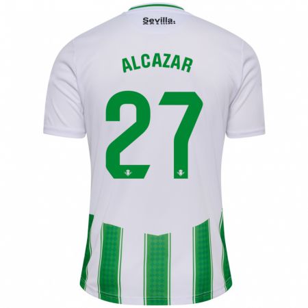 Kandiny Mujer Camiseta Lucas Alcázar #27 Blanco 1ª Equipación 2023/24 La Camisa Chile