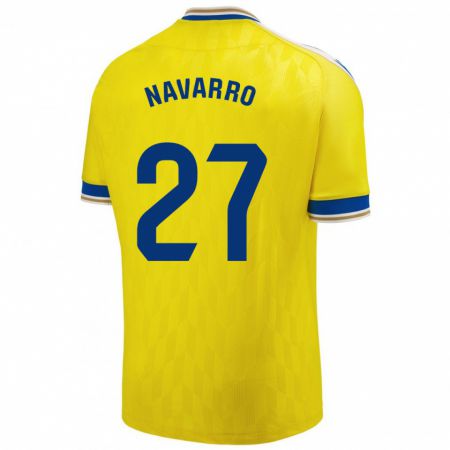 Kandiny Mujer Camiseta Robert Navarro #27 Amarillo 1ª Equipación 2023/24 La Camisa Chile