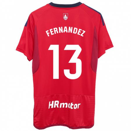Kandiny Mujer Camiseta Aitor Fernández #13 Rojo 1ª Equipación 2023/24 La Camisa Chile