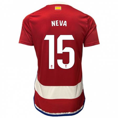 Kandiny Mujer Camiseta Carlos Neva #15 Rojo 1ª Equipación 2023/24 La Camisa Chile