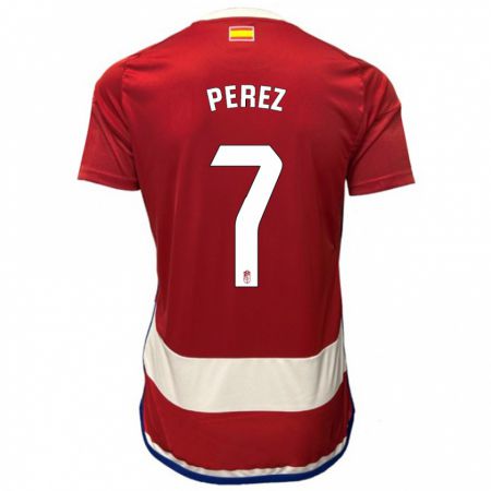 Kandiny Mujer Camiseta Laura Pérez #7 Rojo 1ª Equipación 2023/24 La Camisa Chile