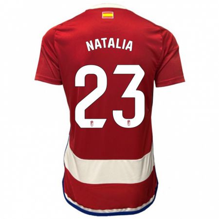 Kandiny Mujer Camiseta Natalia #23 Rojo 1ª Equipación 2023/24 La Camisa Chile