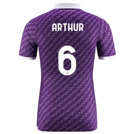 Kandiny Mujer Camiseta Arthur Melo #6 Violeta 1ª Equipación 2023/24 La Camisa Chile
