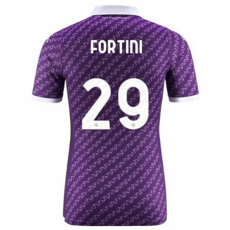 Kandiny Mujer Camiseta Niccolò Fortini #29 Violeta 1ª Equipación 2023/24 La Camisa Chile