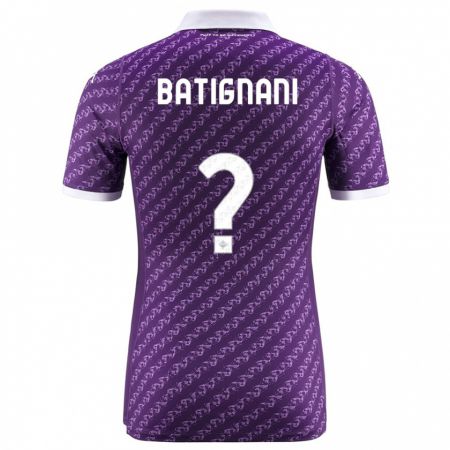 Kandiny Mujer Camiseta Francesco Batignani #0 Violeta 1ª Equipación 2023/24 La Camisa Chile