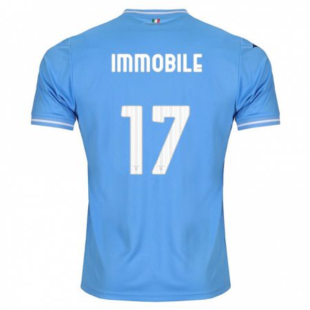 Kandiny Mujer Camiseta Ciro Immobile #17 Azul 1ª Equipación 2023/24 La Camisa Chile