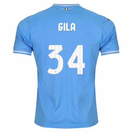 Kandiny Mujer Camiseta Mario Gila #34 Azul 1ª Equipación 2023/24 La Camisa Chile
