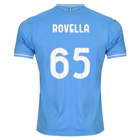 Kandiny Mujer Camiseta Nicolò Rovella #65 Azul 1ª Equipación 2023/24 La Camisa Chile
