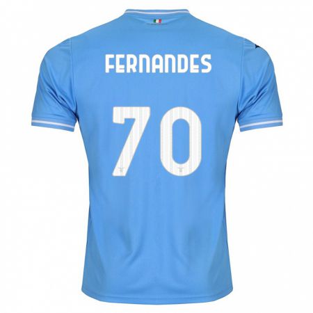Kandiny Mujer Camiseta Saná Fernandes #70 Azul 1ª Equipación 2023/24 La Camisa Chile