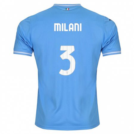 Kandiny Mujer Camiseta Alessandro Milani #3 Azul 1ª Equipación 2023/24 La Camisa Chile