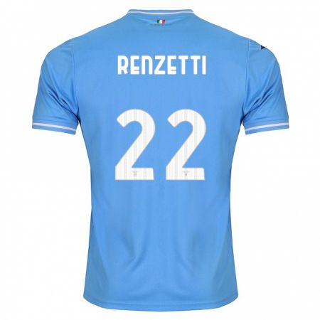 Kandiny Mujer Camiseta Davide Renzetti #22 Azul 1ª Equipación 2023/24 La Camisa Chile