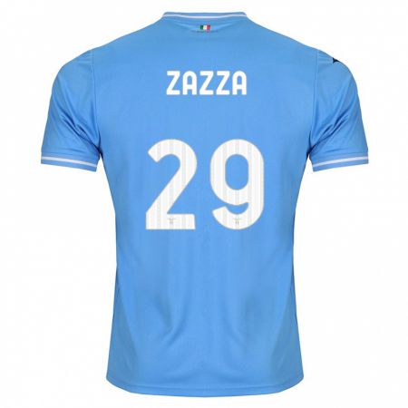 Kandiny Mujer Camiseta Matteo Zazza #29 Azul 1ª Equipación 2023/24 La Camisa Chile