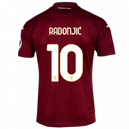 Kandiny Mujer Camiseta Nemanja Radonjić #10 Rojo Oscuro 1ª Equipación 2023/24 La Camisa Chile