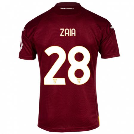 Kandiny Mujer Camiseta Edoardo Zaia #28 Rojo Oscuro 1ª Equipación 2023/24 La Camisa Chile