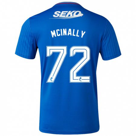 Kandiny Mujer Camiseta Darren Mcinally #72 Azul 1ª Equipación 2023/24 La Camisa Chile