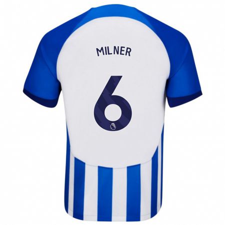 Kandiny Mujer Camiseta James Milner #6 Azul 1ª Equipación 2023/24 La Camisa Chile