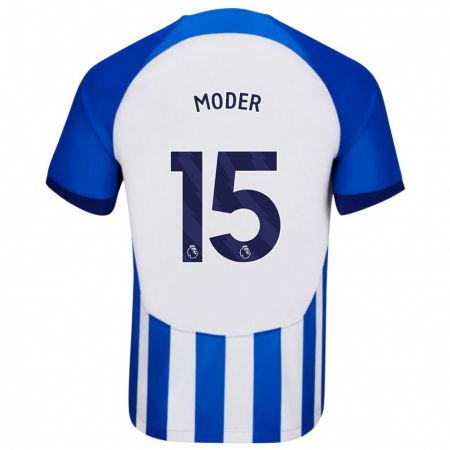 Kandiny Mujer Camiseta Jakub Moder #15 Azul 1ª Equipación 2023/24 La Camisa Chile
