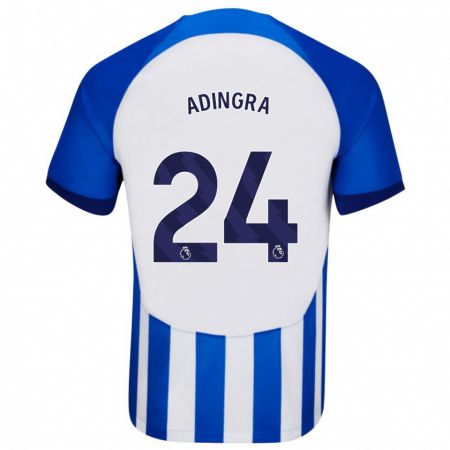 Kandiny Mujer Camiseta Simon Adingra #24 Azul 1ª Equipación 2023/24 La Camisa Chile