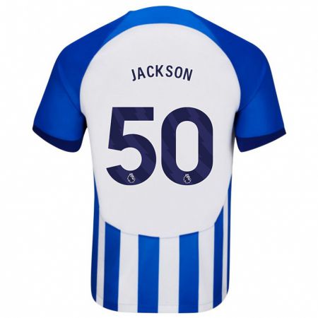 Kandiny Mujer Camiseta Ben Jackson #50 Azul 1ª Equipación 2023/24 La Camisa Chile