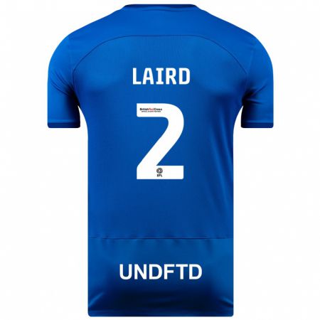 Kandiny Mujer Camiseta Ethan Laird #2 Azul 1ª Equipación 2023/24 La Camisa Chile