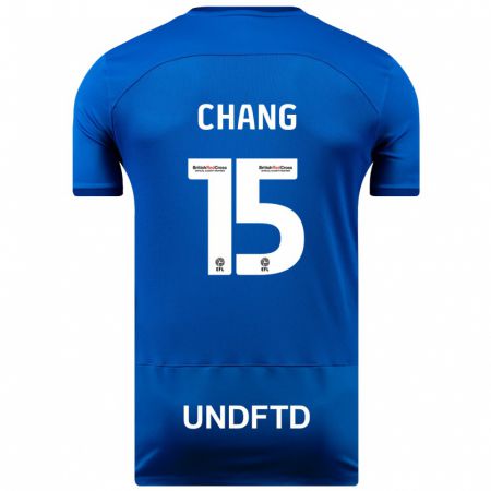 Kandiny Mujer Camiseta Alfie Chang #15 Azul 1ª Equipación 2023/24 La Camisa Chile