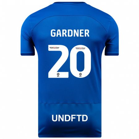 Kandiny Mujer Camiseta Gary Gardner #20 Azul 1ª Equipación 2023/24 La Camisa Chile