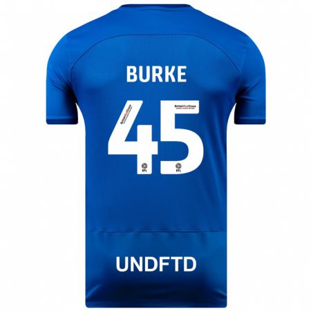 Kandiny Mujer Camiseta Oliver Burke #45 Azul 1ª Equipación 2023/24 La Camisa Chile