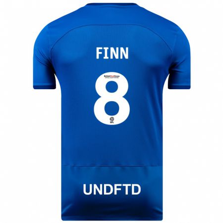 Kandiny Mujer Camiseta Jamie Finn #8 Azul 1ª Equipación 2023/24 La Camisa Chile
