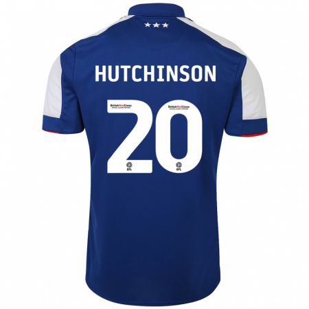 Kandiny Mujer Camiseta Omari Hutchinson #20 Azul 1ª Equipación 2023/24 La Camisa Chile