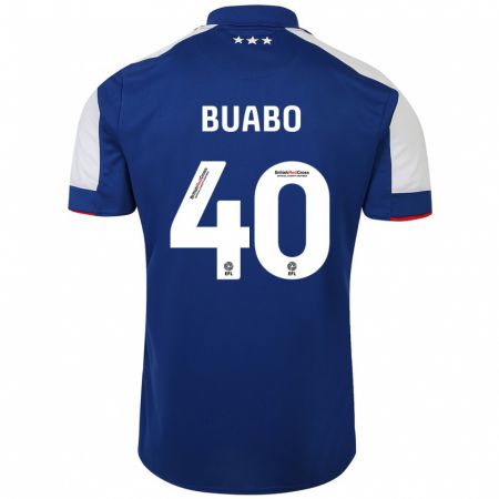 Kandiny Mujer Camiseta Gerard Buabo #40 Azul 1ª Equipación 2023/24 La Camisa Chile