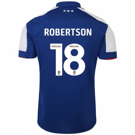 Kandiny Mujer Camiseta Kyra Robertson #18 Azul 1ª Equipación 2023/24 La Camisa Chile