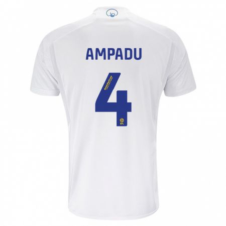 Kandiny Mujer Camiseta Ethan Ampadu #4 Blanco 1ª Equipación 2023/24 La Camisa Chile