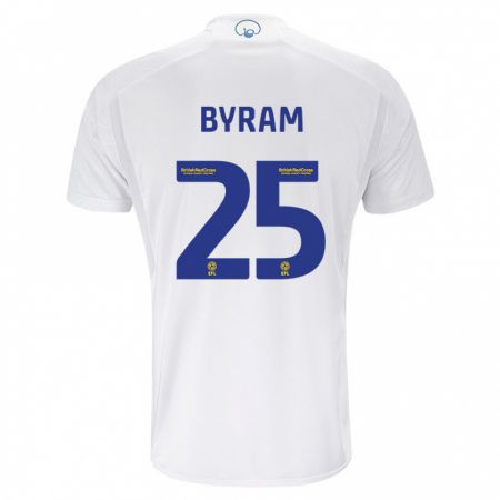 Kandiny Mujer Camiseta Sam Byram #25 Blanco 1ª Equipación 2023/24 La Camisa Chile