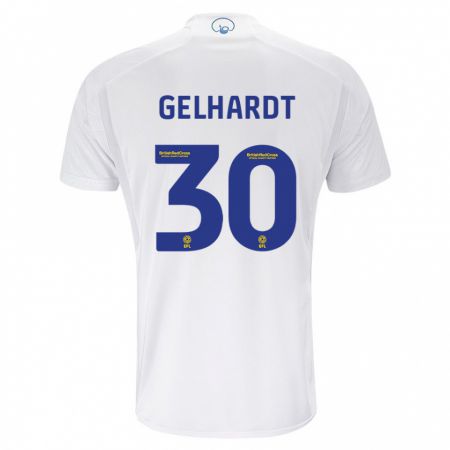 Kandiny Mujer Camiseta Joe Gelhardt #30 Blanco 1ª Equipación 2023/24 La Camisa Chile