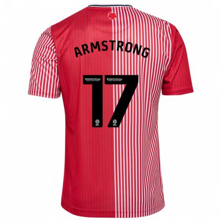 Kandiny Mujer Camiseta Stuart Armstrong #17 Rojo 1ª Equipación 2023/24 La Camisa Chile