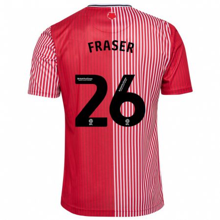Kandiny Mujer Camiseta Ryan Fraser #26 Rojo 1ª Equipación 2023/24 La Camisa Chile