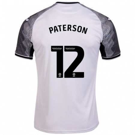 Kandiny Mujer Camiseta Jamie Paterson #12 Blanco 1ª Equipación 2023/24 La Camisa Chile